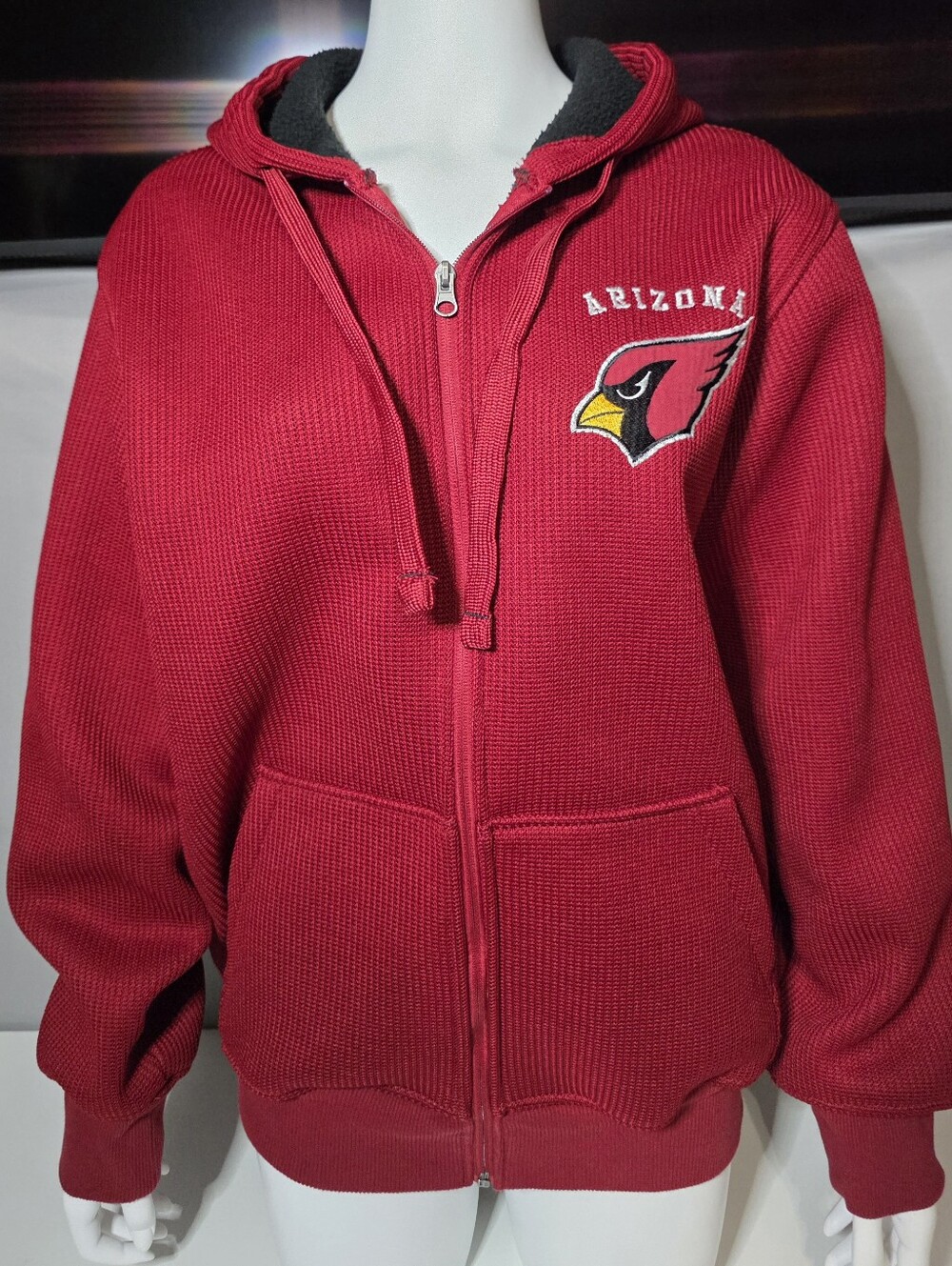 NFL Arizona Cardinals Hooded Jacket Sherpa-Lined Unisex Size Small